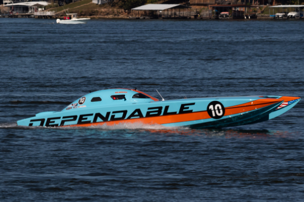 Blue Powerboat